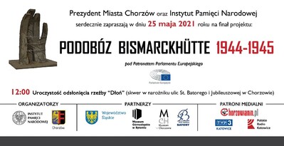 Zaproszenie na uroczyste odsłonięcie pomnika w Chorzowie.