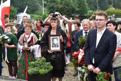 Pogrzeb ppor. Józefa Kołodzieja ps. „Wichura”  w Czechowicach-Dziedzicach. Fot. Krzysztof Łojko