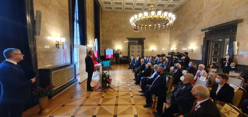 Uroczystość wręczenia Krzyży Wolności i Solidarności  w Katowicach . Fot. K. Liszka