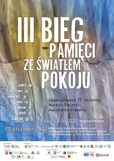 III Bieg Pamięci ze Światłem Pokoju – Oświęcim – Gliwice, 21 stycznia 2022