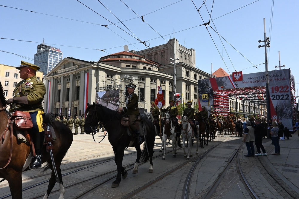 Inscenizacja wkroczenia Wojska Polskiego do Katowic. Fot. K. Liszka, M. Kobylańska/IPN