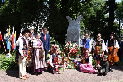 Uroczystość odsłonięcia Pomnika Orląt i Kadetów Lwowskich w Katowicach. Fot. Monika Kobylańska/IPN