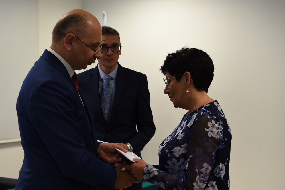 Uroczystość wręczenia Krzyży Wolności i Solidarności w Katowicach.