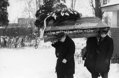 Uroczystości pogrzebowe Józefa Czekalskiego, Katowice-Ligota, 21 XII 1981 r. sygn. akt IPN Ka 063/154