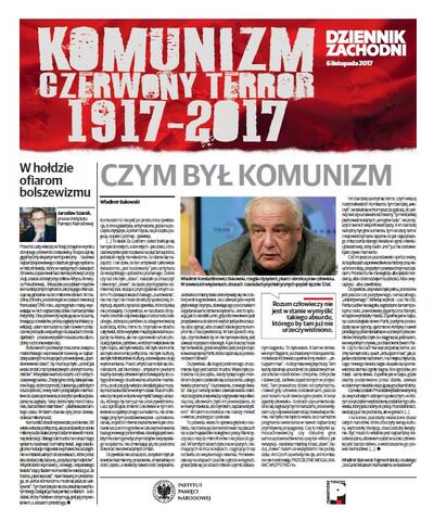Dodatek prasowy „Komunizm. Czerwony Terror 1917-2017“ (strona tytułowa).