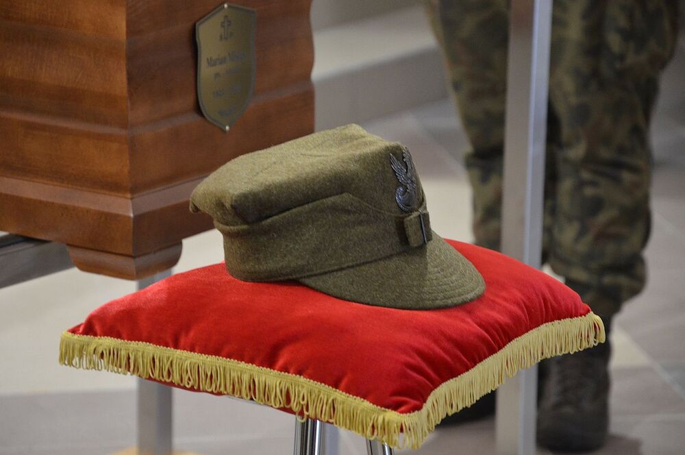 Wadowice. Uroczystości pogrzebowe Mariana Misiaka, Żołnierza Wyklętego. Fot. Janusz Ślęzak (IPN)