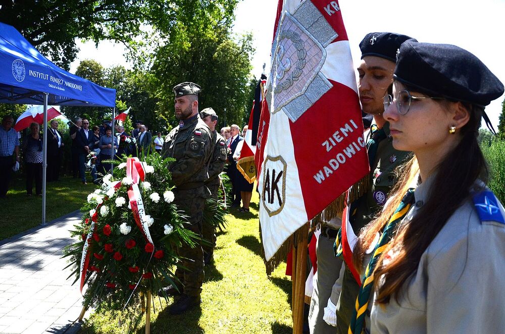 Wadowice. Uroczystości pogrzebowe Mariana Misiaka, Żołnierza Wyklętego. Fot. Janusz Ślęzak (IPN)