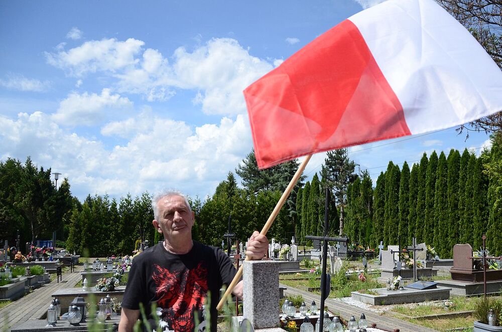 Wadowice. Uroczystości pogrzebowe Mariana Misiaka, Żołnierza Wyklętego. Fot. Janusz Ślęzak (IPN)