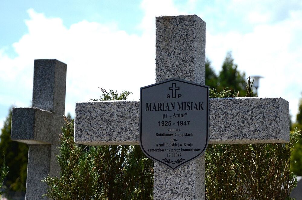 Wadowice. Uroczystości pogrzebowe Mariana Misiaka, Żołnierza Wyklętego. Fot. Janusz Ślęzak (IPN)