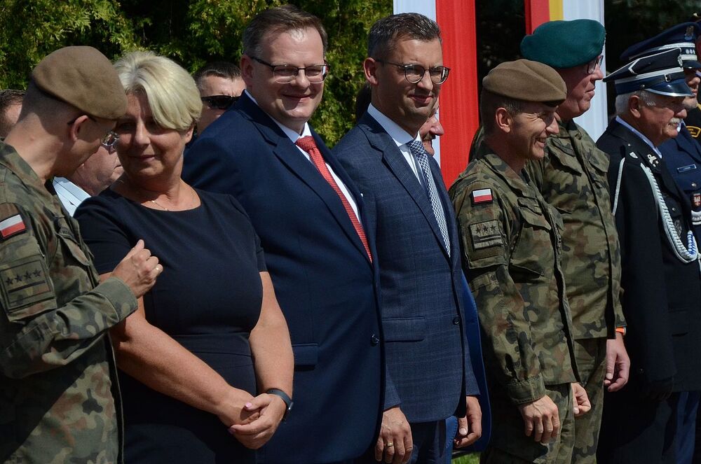 Uczestnicy Marszu Szlakiem Pierwszej Kompanii Kadrowej w Miechowie. Fot. Janusz Ślęzak (IPN)