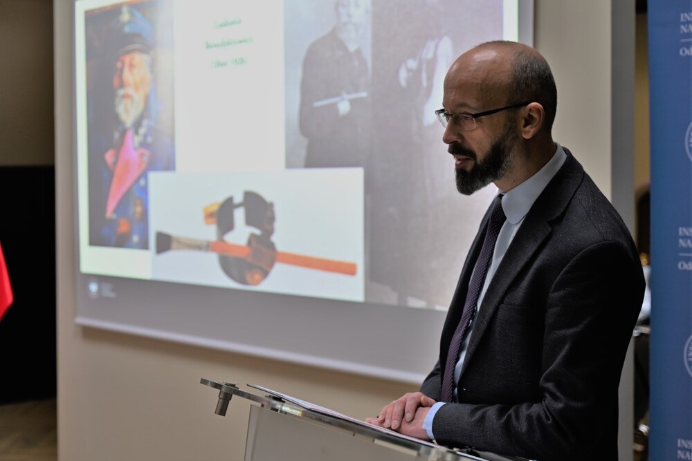 Briefing prasowy w siedzibie krakowskiego oddziału IPN. Fot. Żaneta Wierzgacz (IPN)