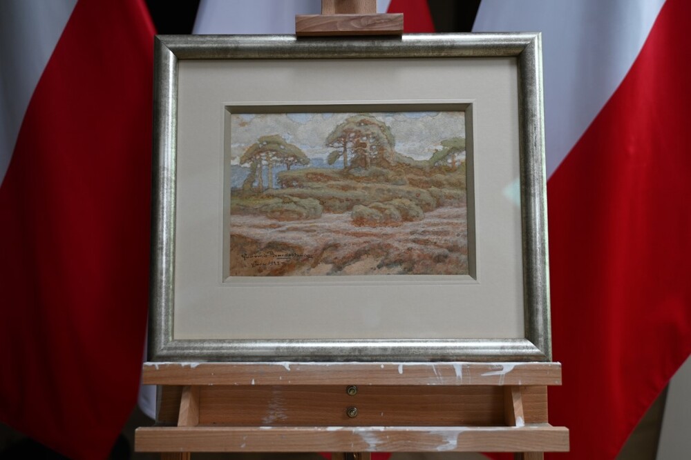 Obraz Ludomira Benedyktowicza. Fot. Żaneta Wierzgacz (IPN)