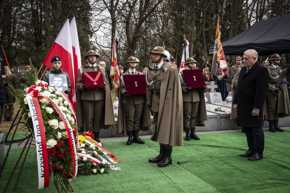 Uroczystości pogrzebowe trzech Żołnierzy Wyklętych w Krakowie. Fot. Agnieszka Masłowska (IPN)