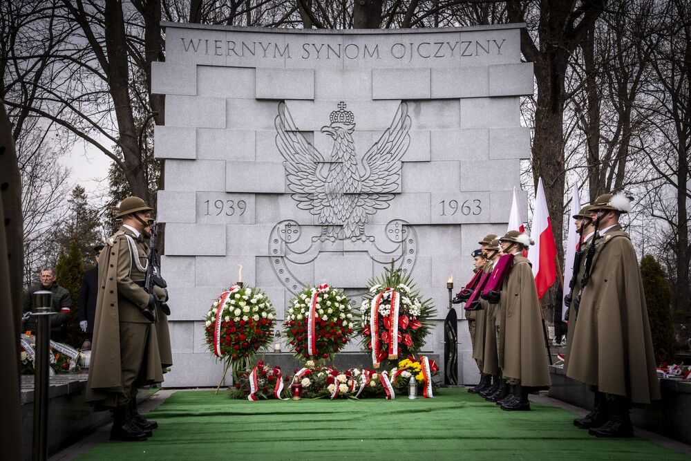 Uroczystości pogrzebowe trzech Żołnierzy Wyklętych w Krakowie. Fot. Agnieszka Masłowska (IPN)