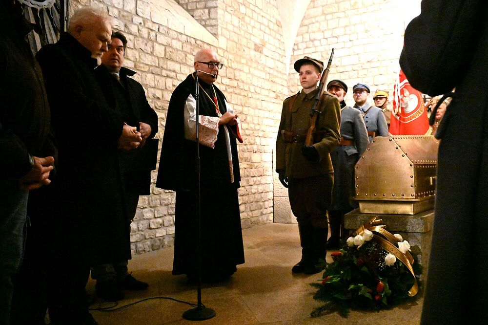 Imieniny marszałka Piłsudskiego. Uroczystość na Wawelu. Fot. Janusz Ślęzak (IPN)