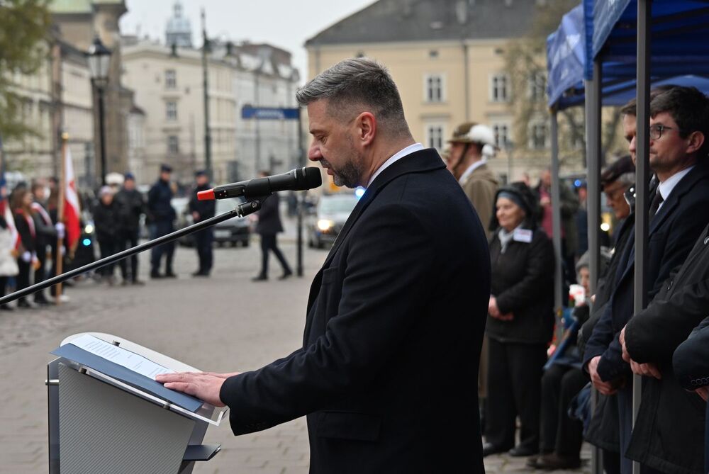 Krakowskie uroczystości poświęcone ofiarom zbrodni katyńskiej. Fot. Janusz Ślęzak (IPN)
