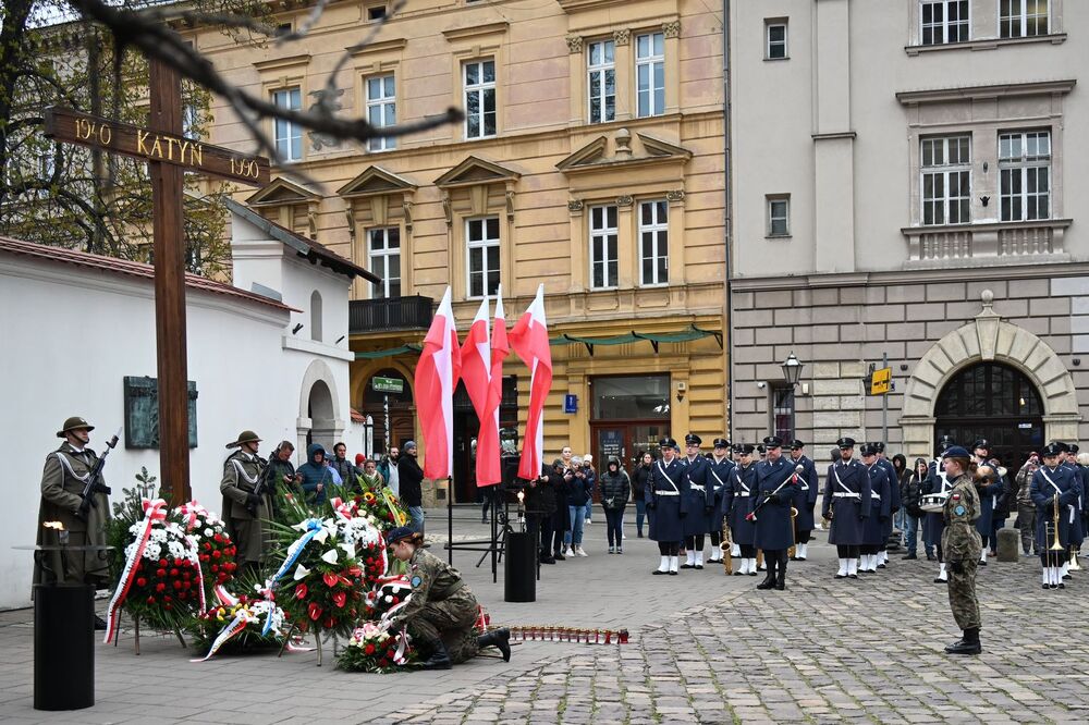 Krakowskie uroczystości poświęcone ofiarom zbrodni katyńskiej. Fot. Janusz Ślęzak (IPN)