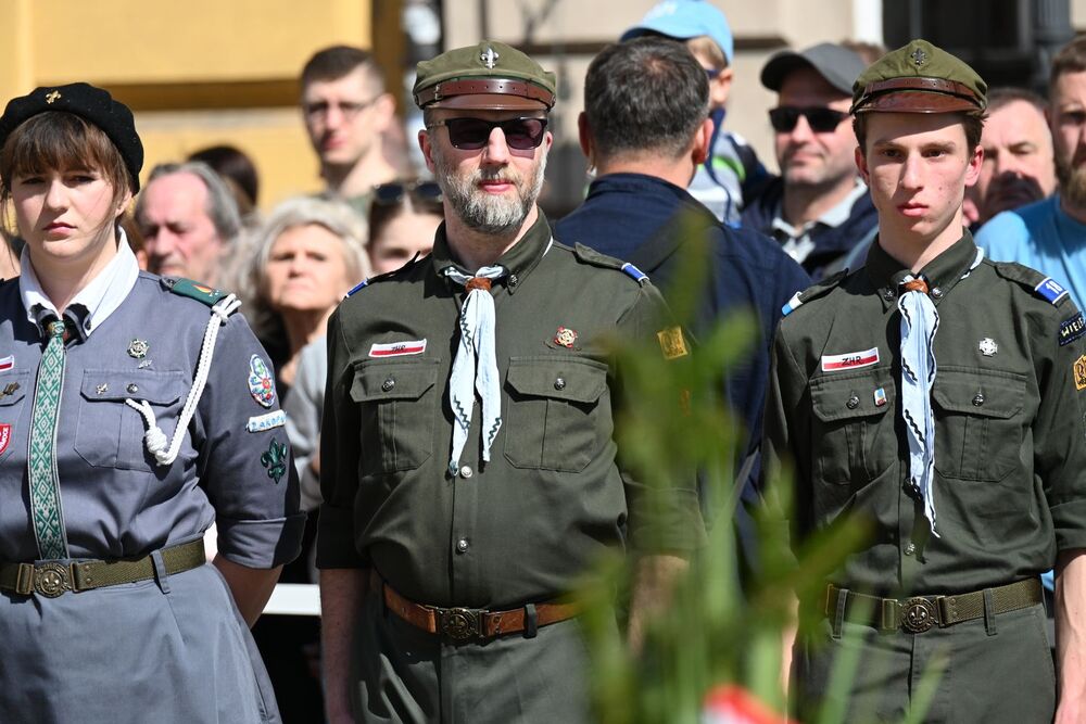 Dzień Pamięci Ofiar Zbrodni Katyńskiej. Uroczystość w Krakowie z udziałem Prezydenta RP. Fot. Janusz Ślęzak (IPN)