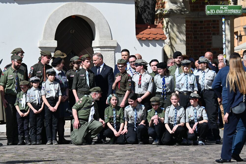 Dzień Pamięci Ofiar Zbrodni Katyńskiej. Uroczystość w Krakowie z udziałem Prezydenta RP. Fot. Janusz Ślęzak (IPN)
