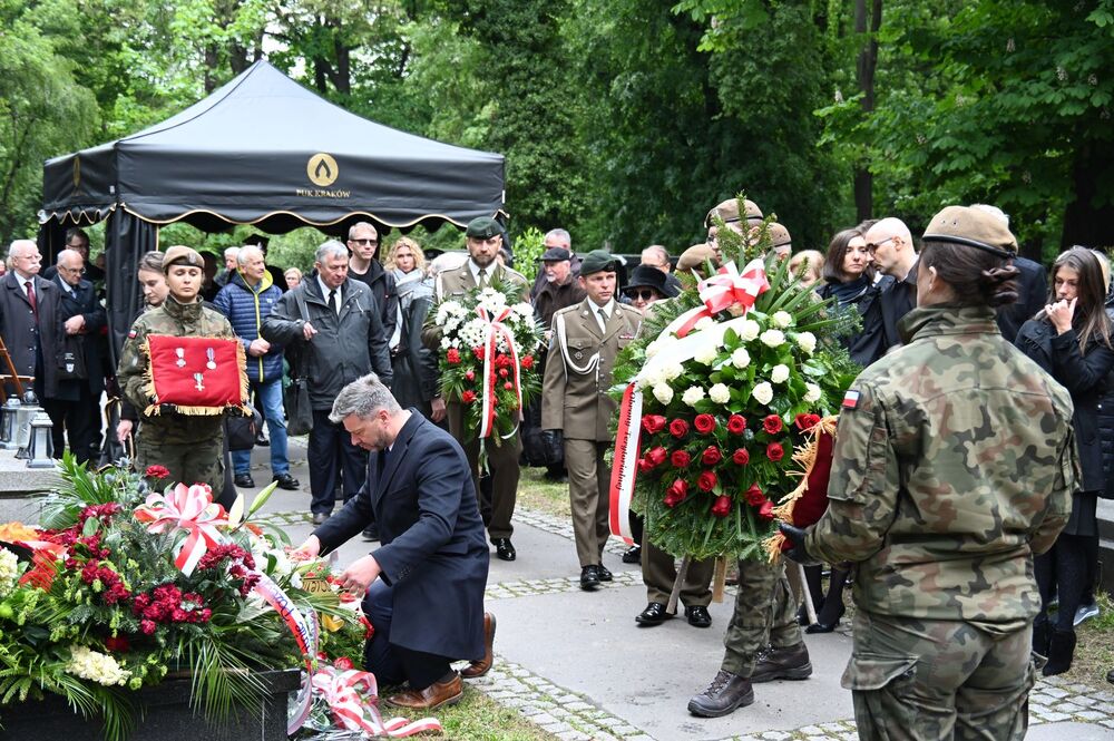 W Krakowie pochowano ppłk. Ryszarda Ładę-Brodowskiego, żołnierza AK. Fot. Janusz Ślęzak (IPN)