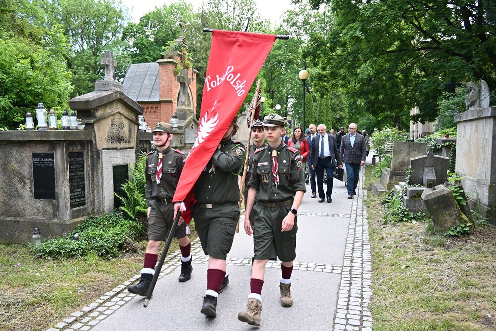 Uroczystość poświęcenia odnowionego przez IPN grobu powstańca śląskiego Karola Chodkiewicza. Fot. Janusz Ślęzak (IPN)