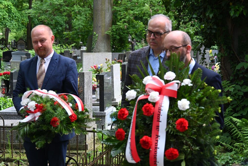 Uroczystość poświęcenia odnowionego przez IPN grobu powstańca śląskiego Karola Chodkiewicza. Fot. Janusz Ślęzak (IPN)