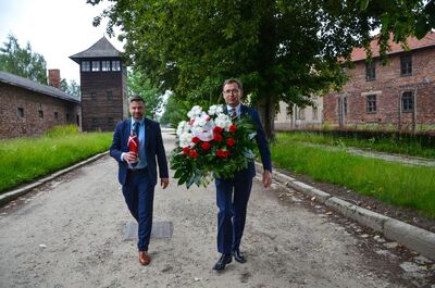 14 czerwca 2020. Kierownictwo IPN w Muzeum Auschwitz-Birkenau. Fot. Monika Wojtyca-Gaweł (IPN)