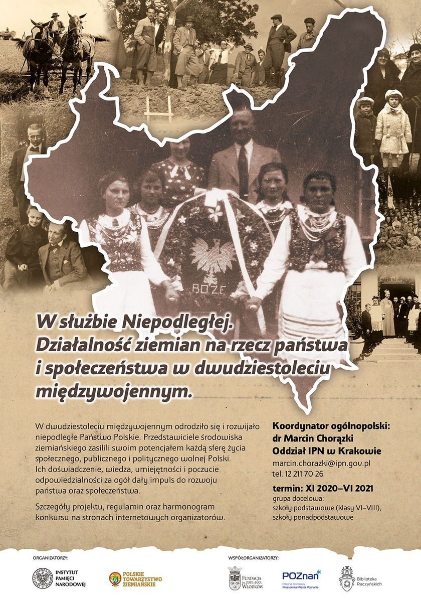 Konkurs „W służbie Niepodległej. Działalność ziemian na rzecz państwa i społeczeństwa w dwudziestoleciu międzywojennym”