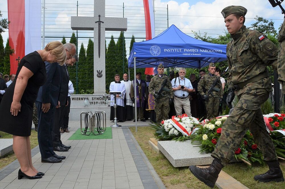 23.07.2021. Uroczystości pogrzebowe kpt. Wojciecha Stypuły „Bartka” w Wadowicach. Fot. Janusz Ślęzak (IPN)