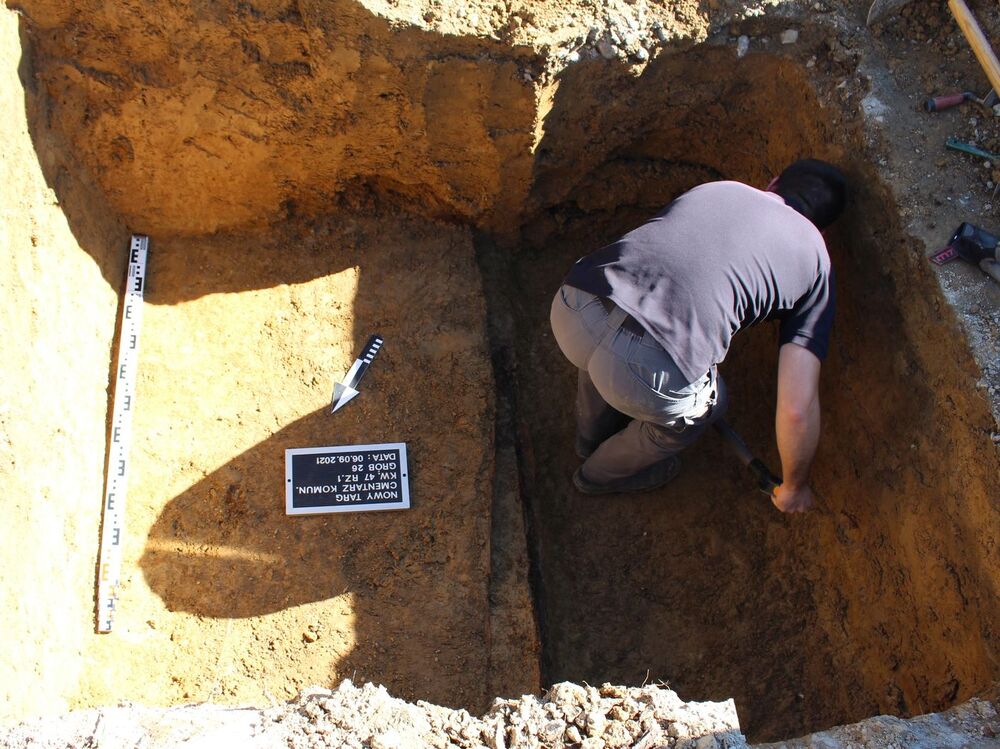 Prace poszukiwawcze w Nowym Targu. Fot. IPN