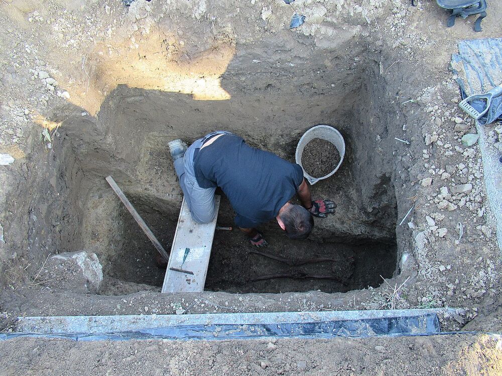 Prace poszukiwawcze w Nowym Sączu. Fot. IPN