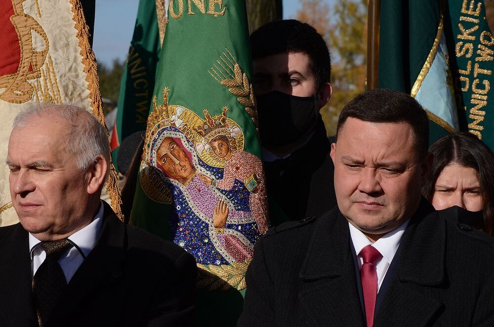 Przedstawiciele IPN na Zaduszkach Witosowych w Wierzchosławicach. Fot. Janusz Ślęzak (IPN)