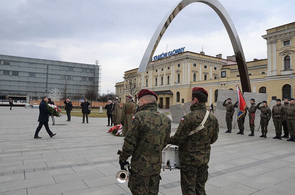 18. rocznica śmierci gen. Kuklińskiego. Uroczystość w Krakowie. Fot. Janusz Ślęzak (IPN)
