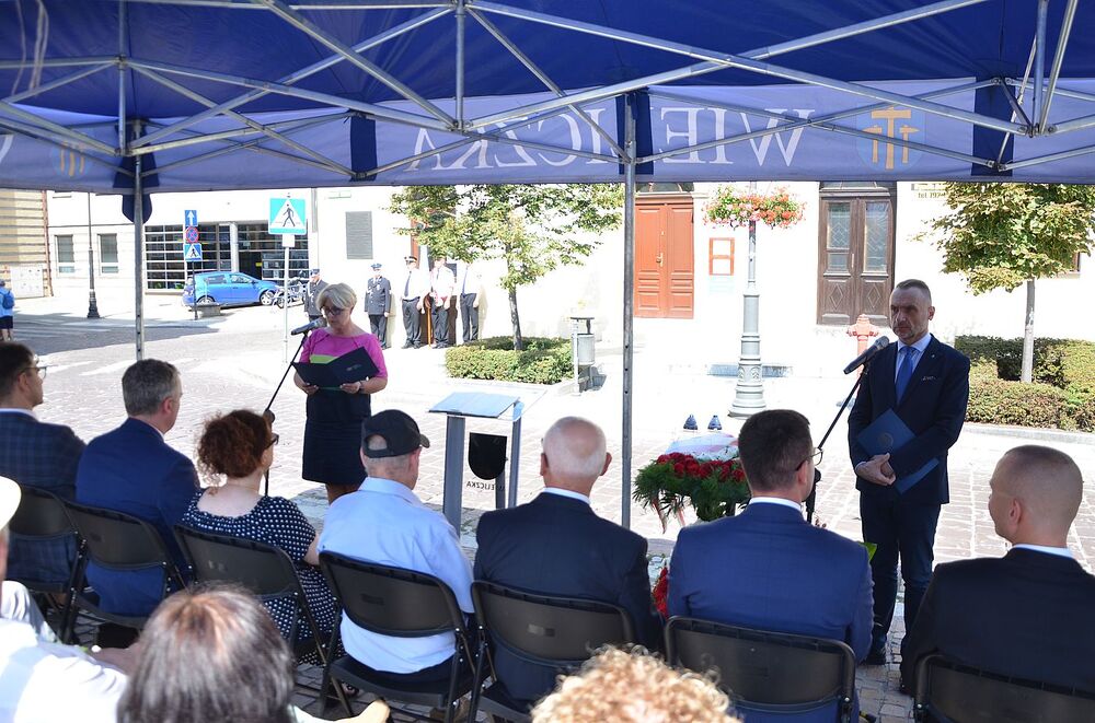 W Wieliczce uczczono pamięć Żydów – ofiar niemieckiej Akcji Reinhardt. Fot. Janusz Ślęzak (IPN)