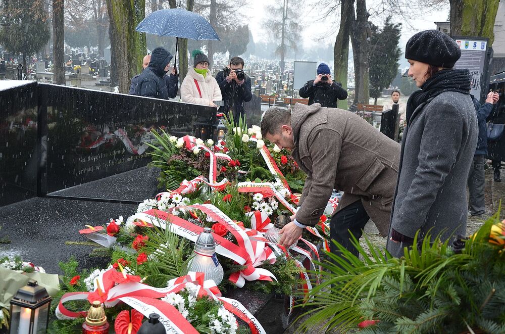 W Brzeszczach uczczono pamięć ofiar marszu śmierci z KL Auschwitz. Fot. Janusz Ślęzak (IPN)