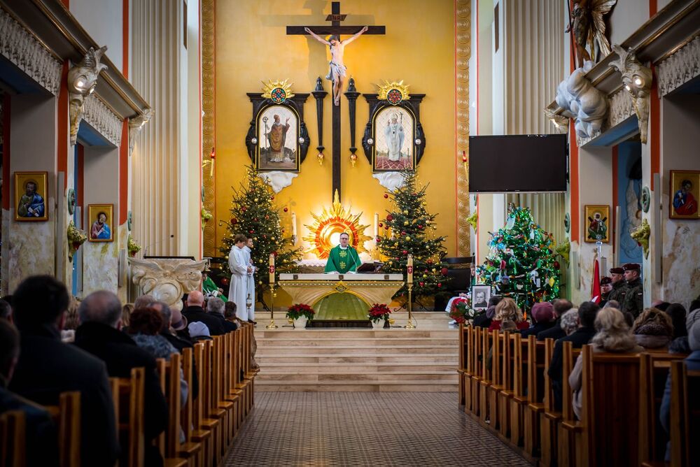 Nabożeństwo w intencji ks. Lelity, skazanego w procesie kurii krakowskiej. Fot. Agnieszka Masłowska (IPN)