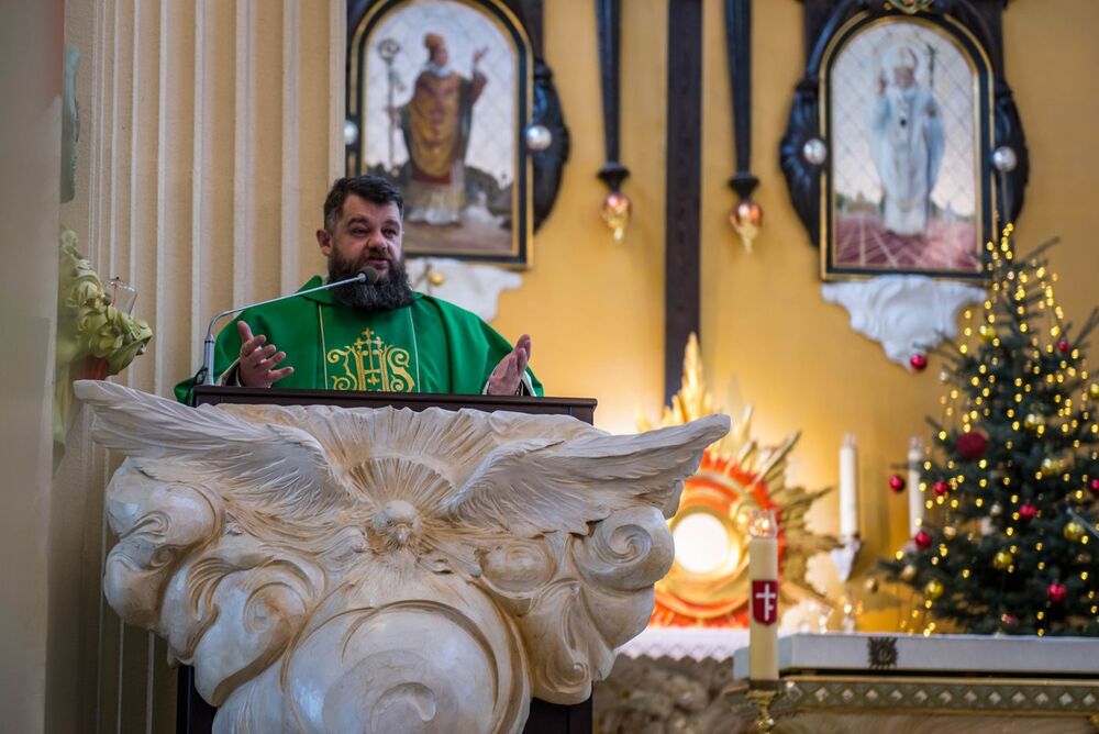 Nabożeństwo w intencji ks. Lelity, skazanego w procesie kurii krakowskiej. Fot. Agnieszka Masłowska (IPN)