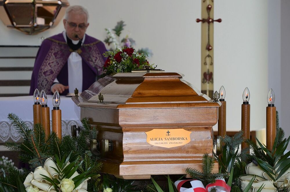 Uroczystości pogrzebowe mjr Alicji Samborskiej. Fot. Janusz Ślęzak (IPN)