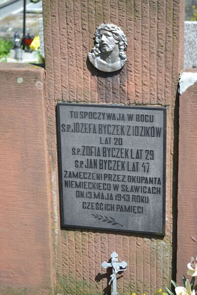 Grób rodziny Byczków zamordowanych 13 maja 1943 r. Fot. ze zbiorów MUW