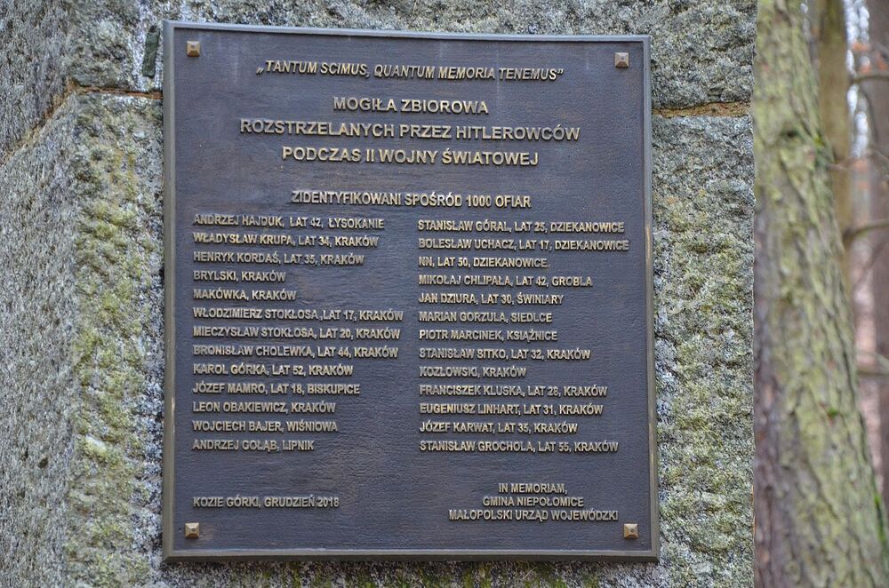 Pomnik ofiar niemieckich egzekucji w Puszczy Niepołomickiej. Fot. Janusz Ślęzak (IPN)