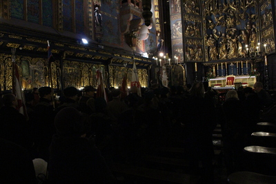 Msza Święta wypominkowa za dusze Żołnierzy Wyklętych - Niezłomnych w Bazylice Mariackiej w Krakowie