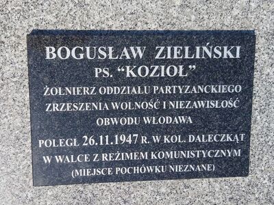 Tablica memoratywna Bogusława Zielińskiego ps. „Kozioł”. Fot. Paweł Skrok/IPN Lublin