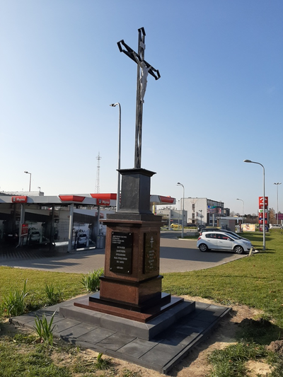 Krzyż-pomnik, pod którym Żołnierze Wyklęci składali przysięgę wierności i składali meldunki w Łęcznej. Fot. Paweł Skrok/IPN Lublin