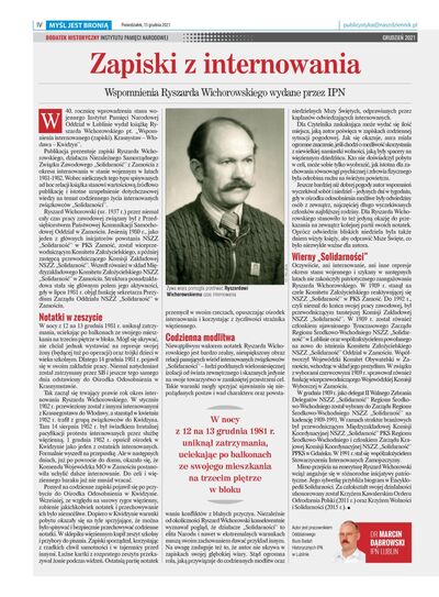 Zapiski z internowania - dr Marcin Dąbrowski