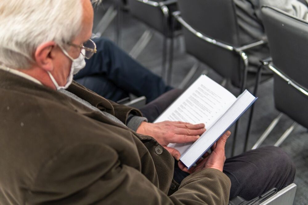Jubileusz ks. prof. Zygmunta Zielińskiego połączony z wręczeniem księgi pamiątkowej „Wokół Kościoła i władzy. Studia dedykowane...” – Lublin, 16 grudnia 2021. Fot. Dawid Florczak/IPN Lublin