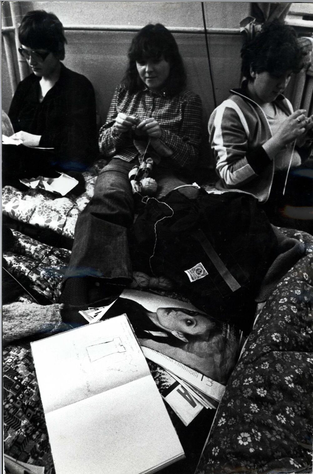 Uczestnicy strajku studenckiego. Zbiór: Lech Spaszewski (AIPN Łd, 472/10/4)