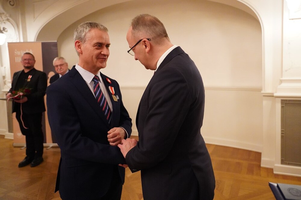 Laureat XV edycji Nagrody Honorowej Prezesa IPN „Świadek Historii” Przemysław Terlecki. Fot. Bartosz Kochański IPN