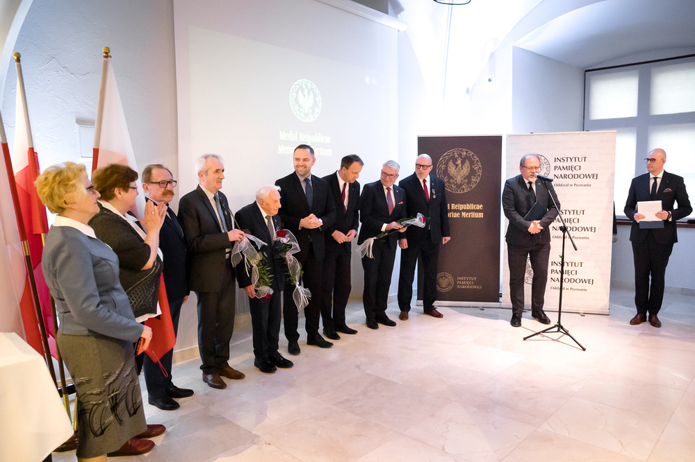 Uroczystość wręczenia Medali „Reipublicae Memoriae Meritum”. Fot. Sławomir Kasper (IPN)