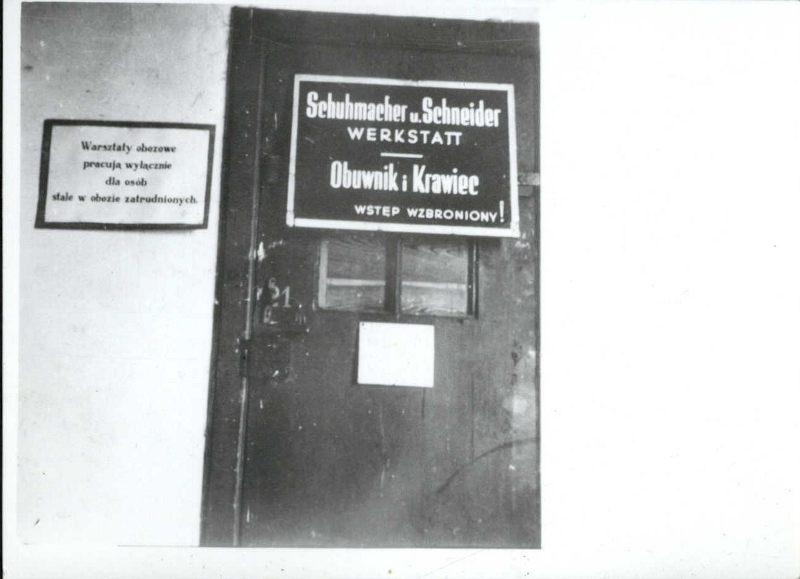 Warsztat rzemieślniczy w obozie