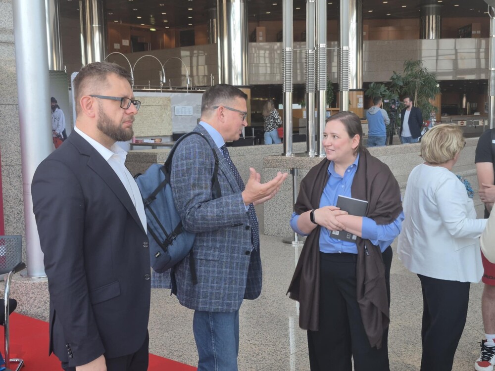 Delegacja z IPN Rzeszów z Weroniką Staniec - Porczyk - I radcą Ambasady RP w Zagrzebiu na Festiwalu Historycznym Kliofest – Zagrzeb, 14 maja 2025. Fot. Marcin Bukała (IPN)